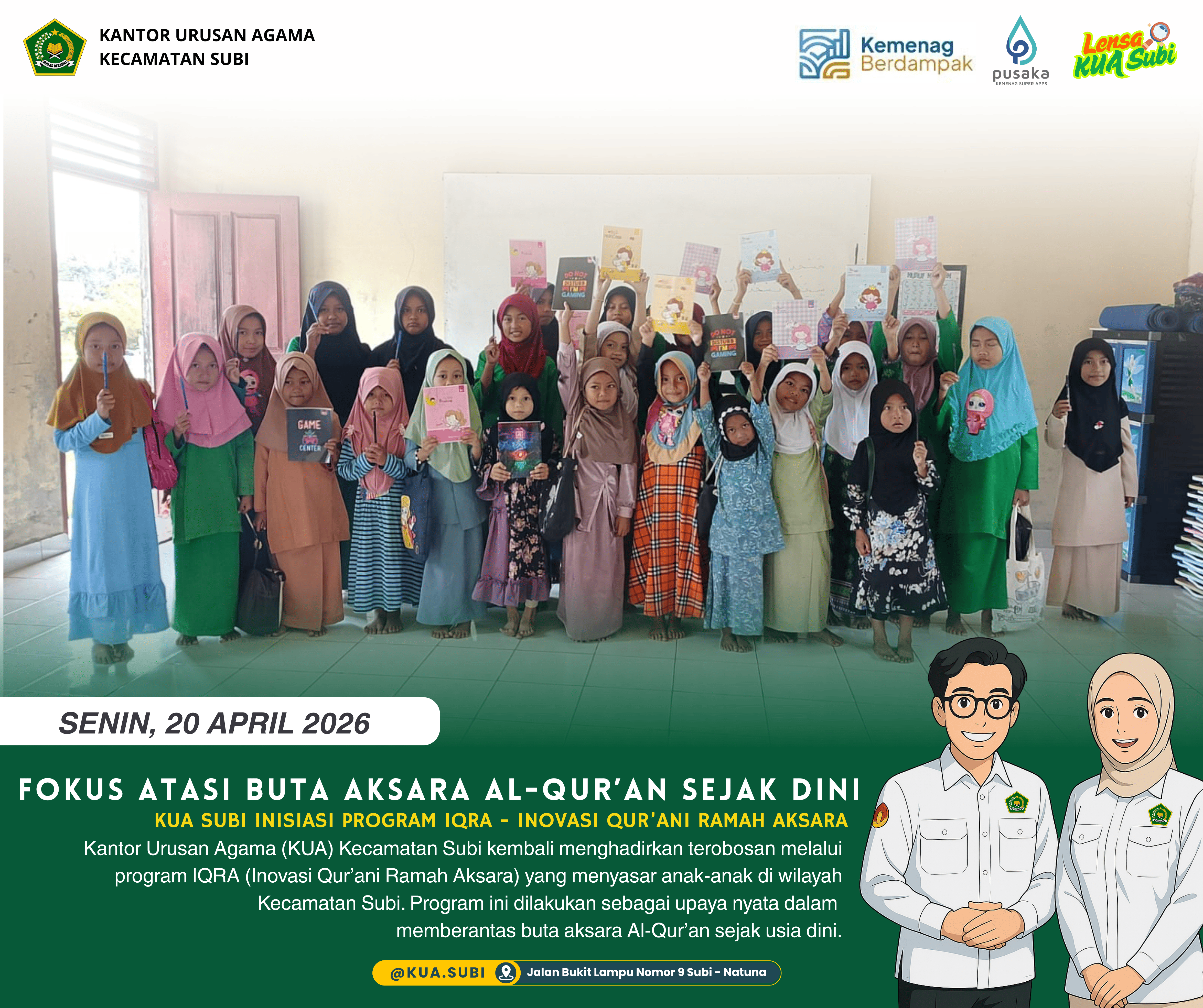 KUA Subi Inisiasi Program IQRA, Upaya Nyata Tingkatkan Literasi Al-Qur’an Anak Sejak Dini